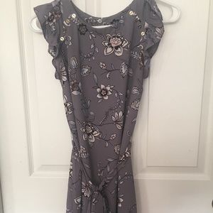 NWT Loft petite lilac garden button flutter dress